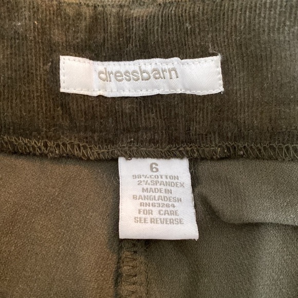 Dressbarn Sz 6 dark green cord trousers - Picture 8 of 8